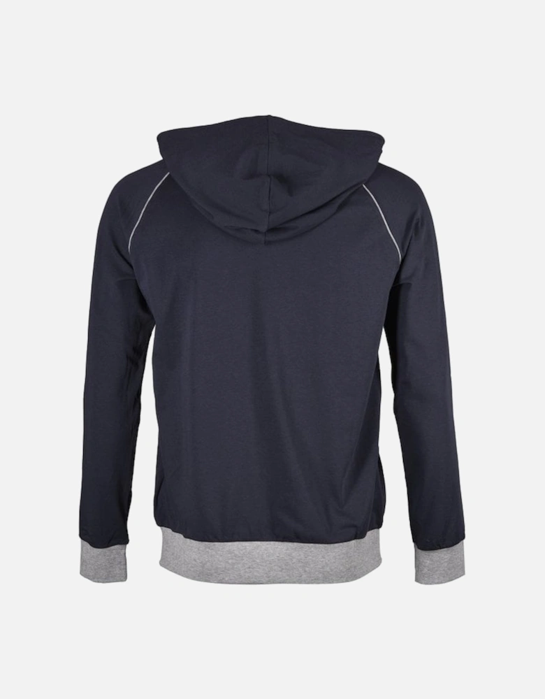 Mix & Match Zip-Thru Loungewear Hooded Jacket, Navy/grey