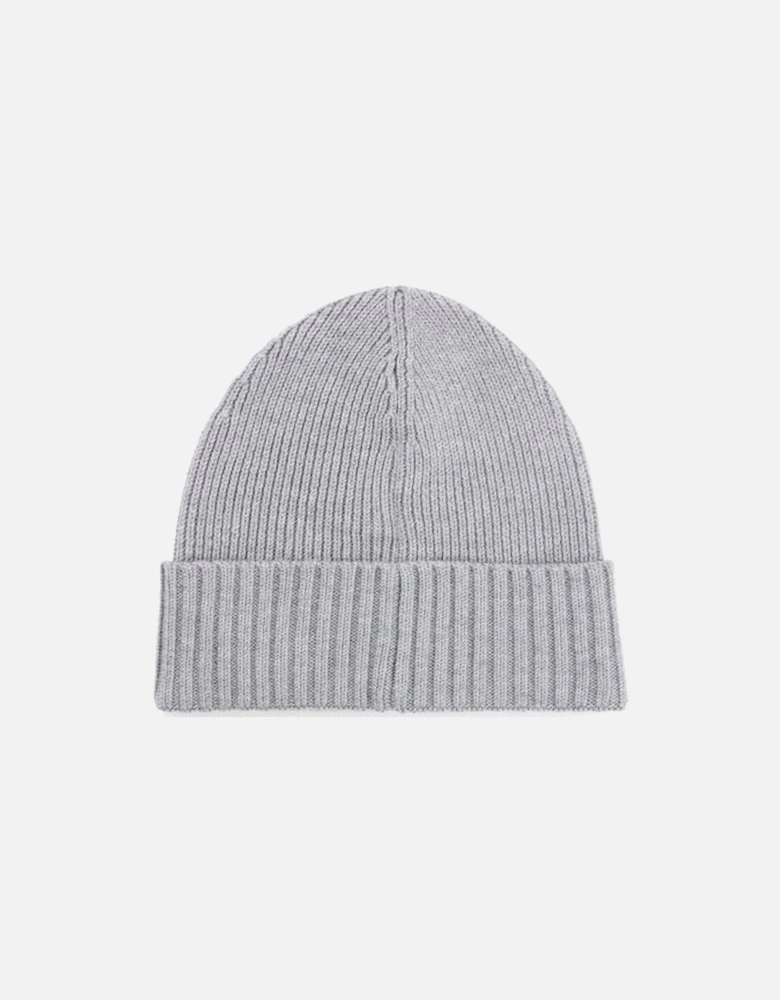 Fati-L Ribbed Virgin Wool Beanie Hat, Medium Grey