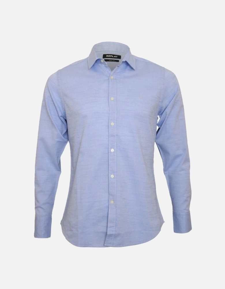 Classic Cotton Poplin Shirt, Slim-Fit, Light Blue