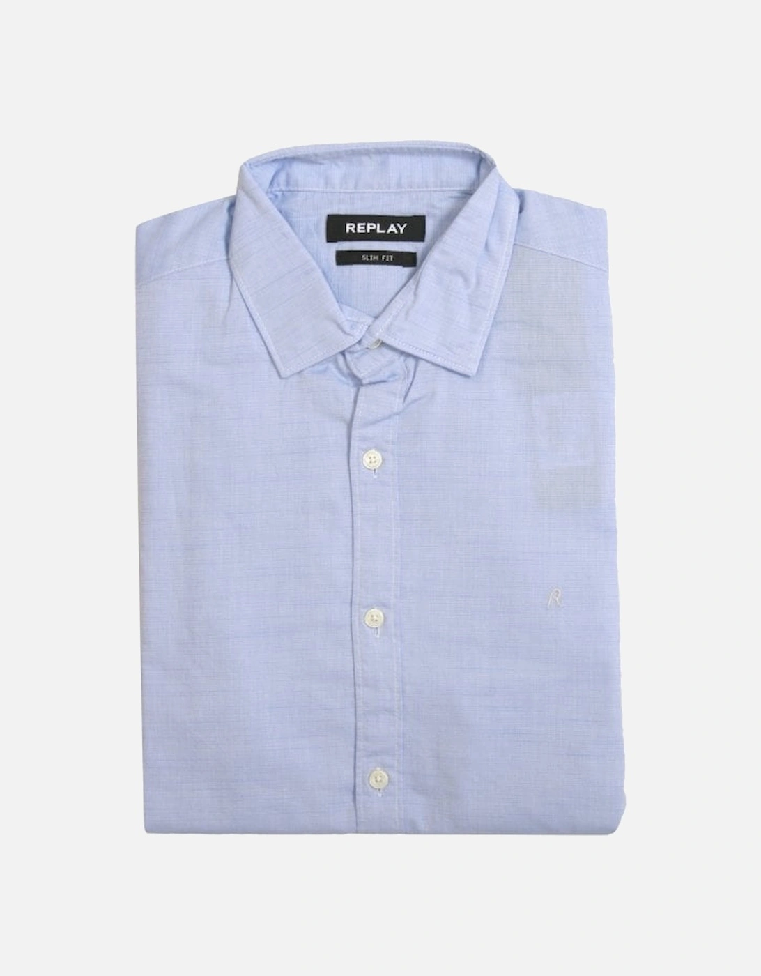 Classic Cotton Poplin Shirt, Slim-Fit, Light Blue
