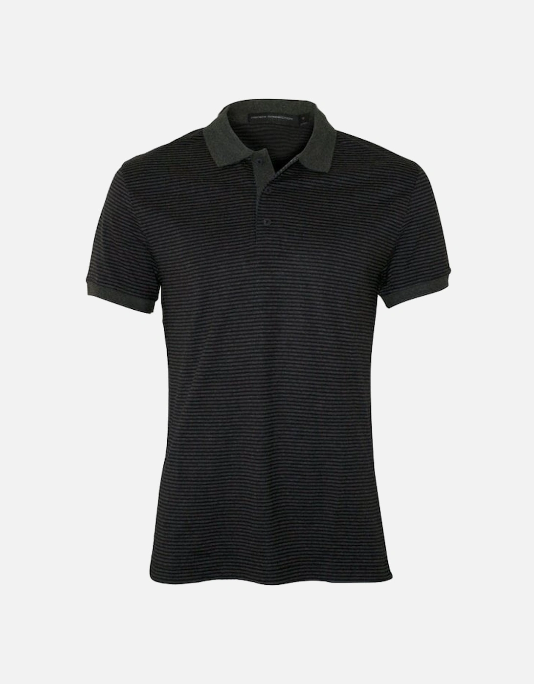 Pure Cotton Stripe Polo Shirt, Marine Blue/charcoal, 4 of 3