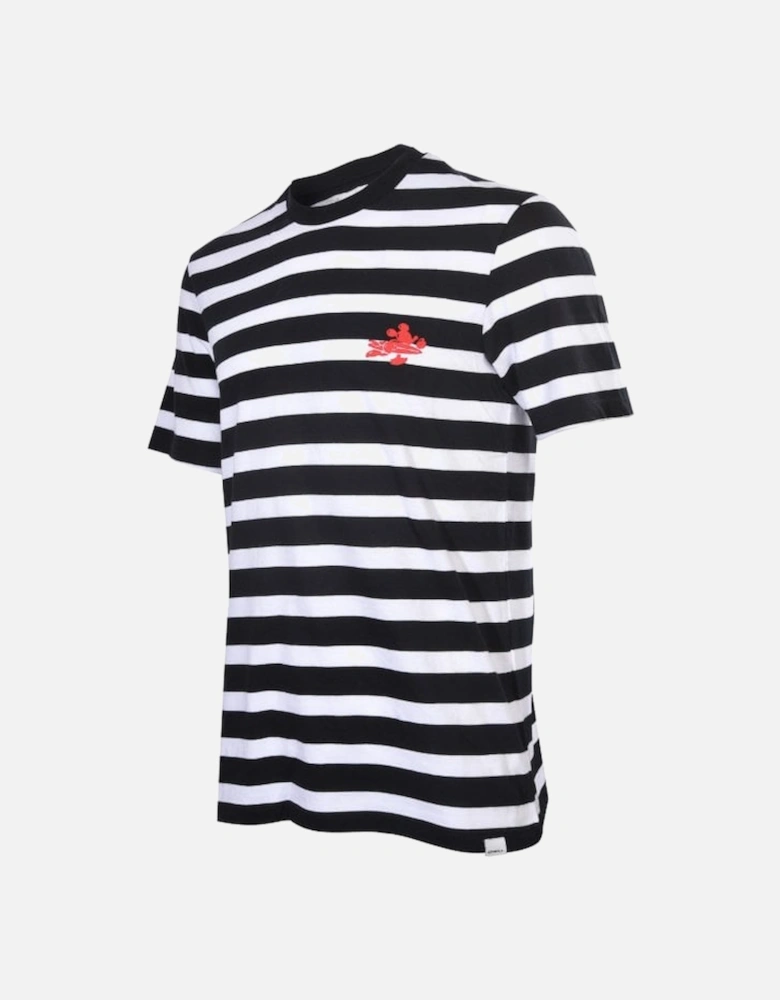 Mickey Surfs Stripe T-Shirt, Black Out