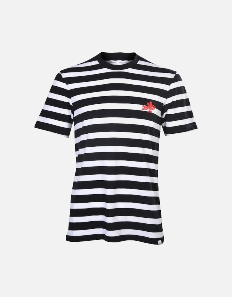 Mickey Surfs Stripe T-Shirt, Black Out