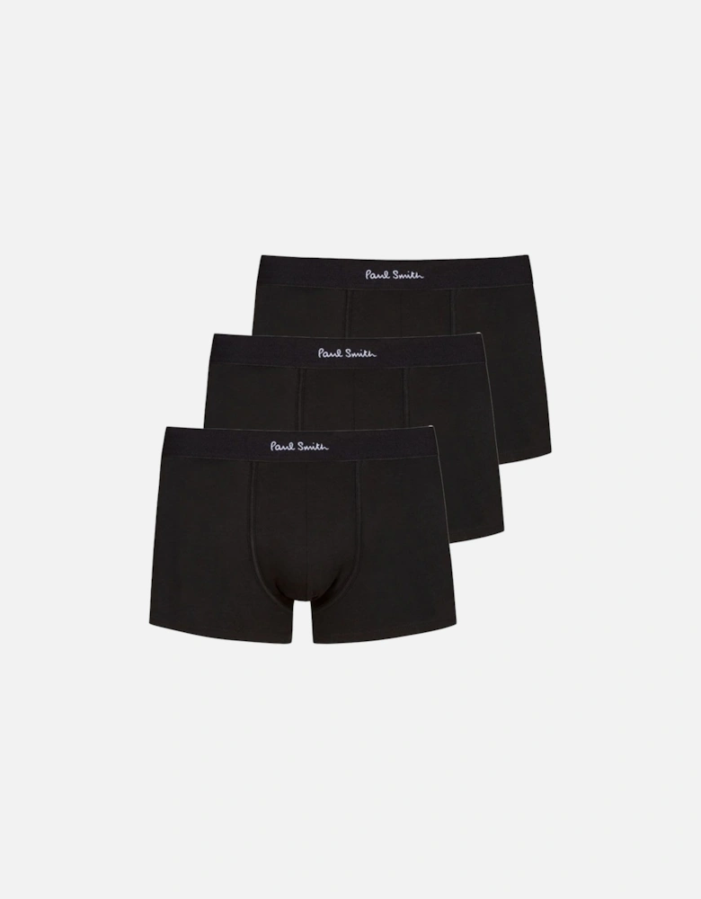 3-Pack Classic Boxer Trunks, Black