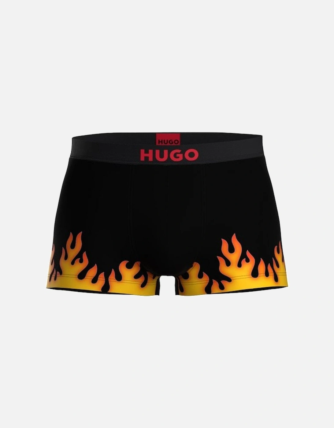 Individual Flames Boxer Trunk, Black, 2 of 1