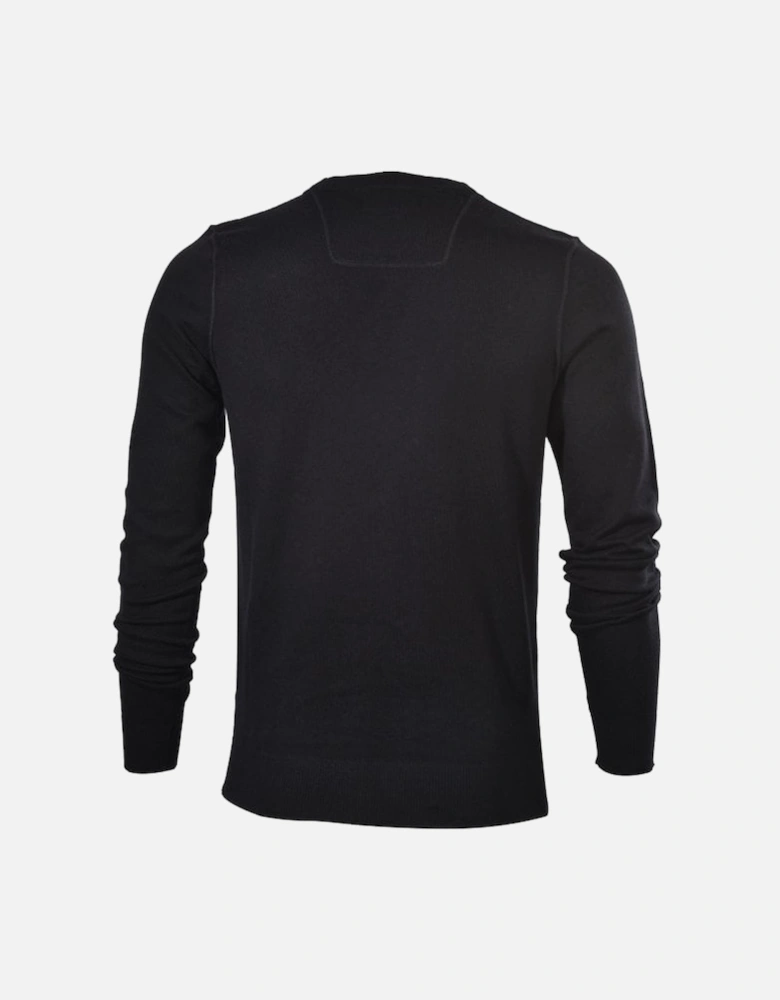 Classic Crew-Neck Cotton Jumper, Black