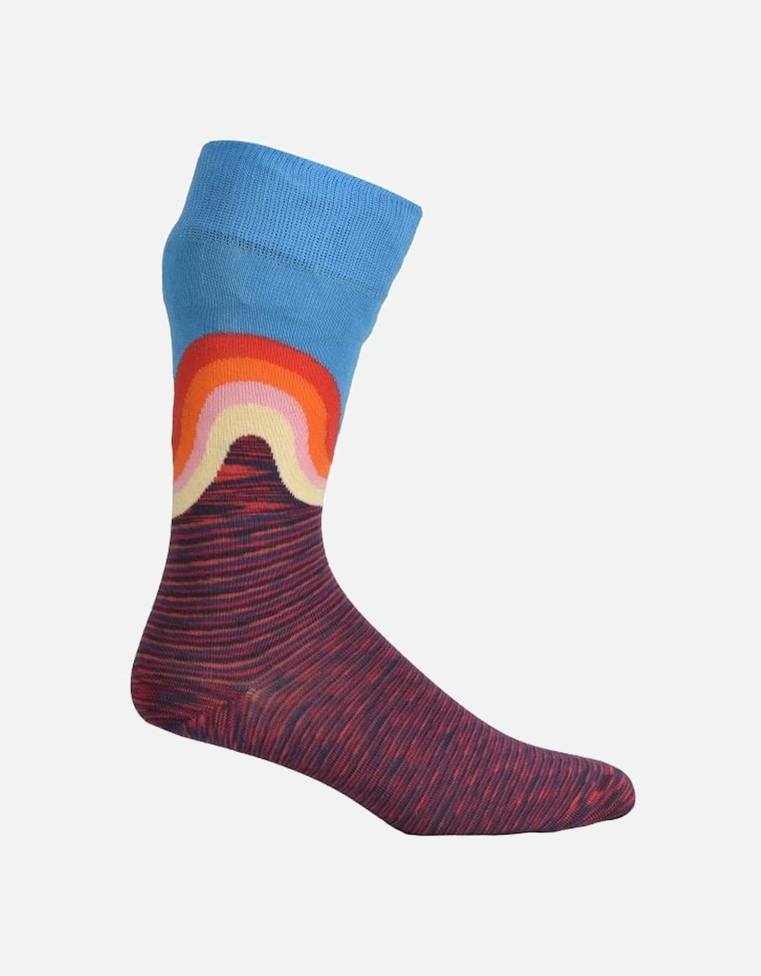 Jumbo Wave Socks, Burgundy/blue