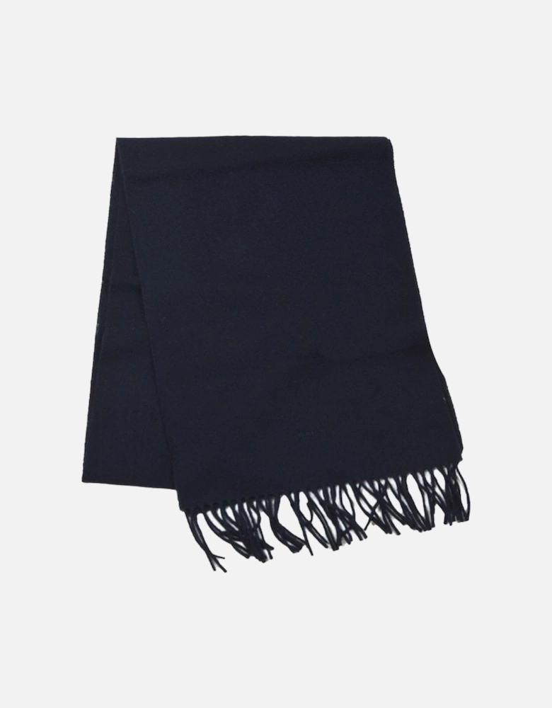 Classic Wool Knit Scarf, Navy