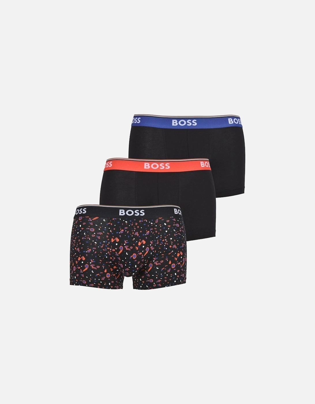3-Pack Abstract Print Boxer Trunks, Black, 8 of 7