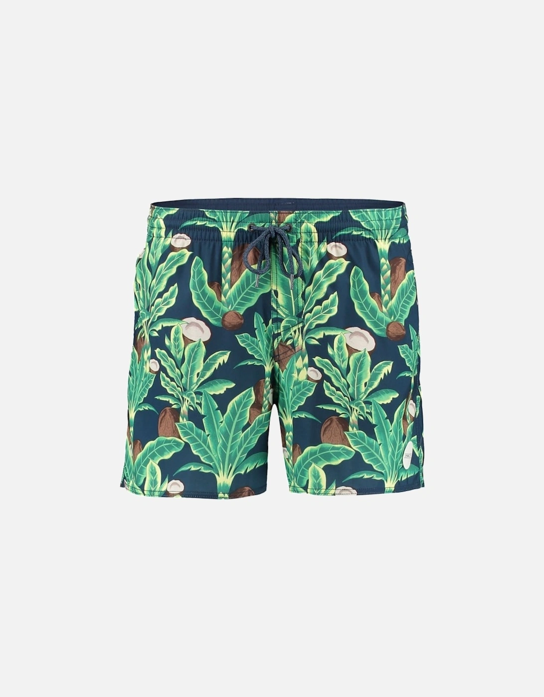 Venturer Coconut Trees Print Swim Shorts, Green/Blue
