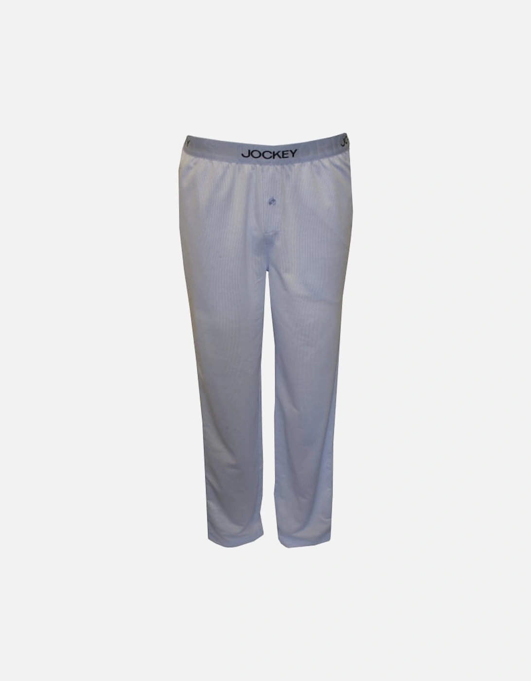 Knitted Jacquard Fine Stripe Lounge Pants, Blue, 3 of 2