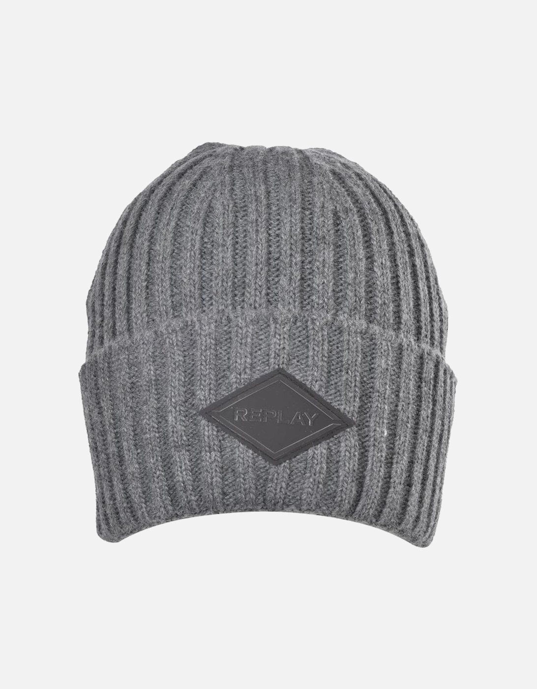 Ribbed Knit Beanie Hat, Grey Melange, 7 of 6