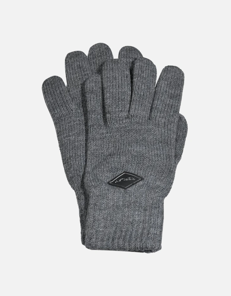 Ribbed Knit Hat & Glove Gift Set, Grey Melange