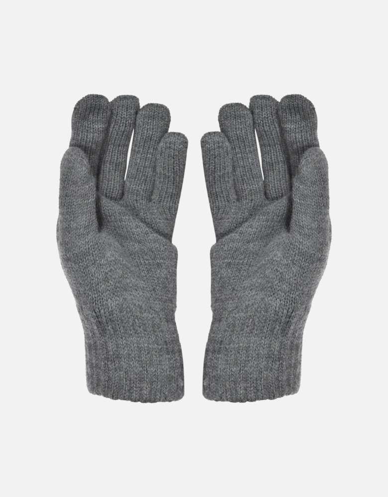 Ribbed Knit Hat & Glove Gift Set, Grey Melange