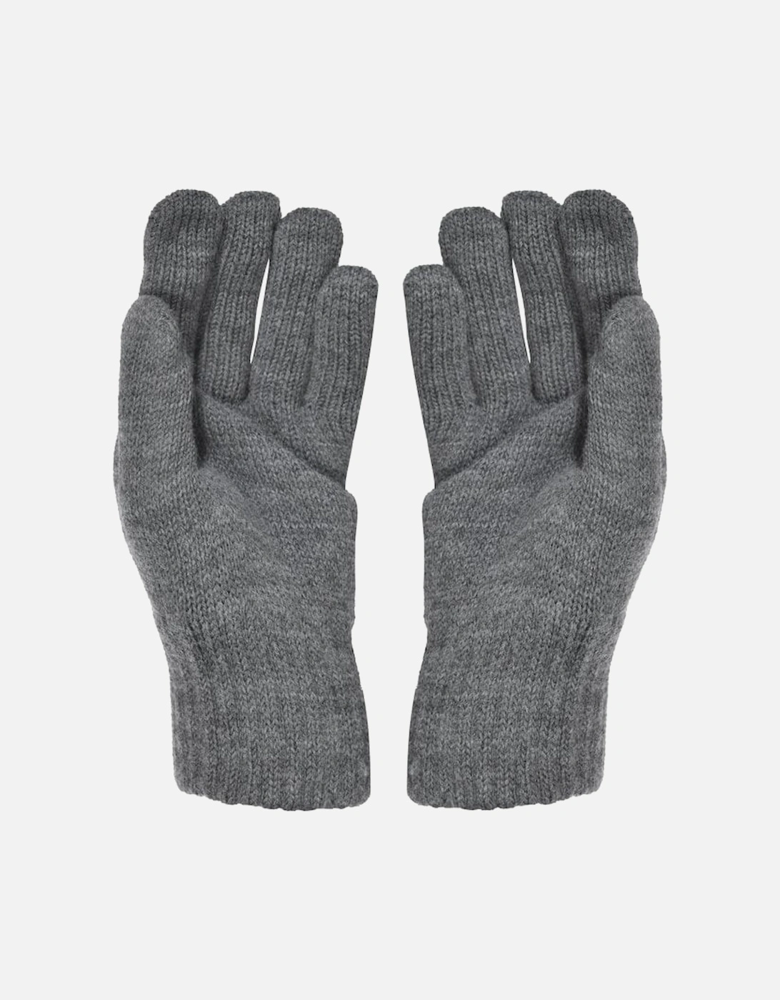 Ribbed Knit Hat & Glove Gift Set, Grey Melange