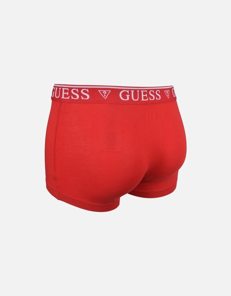 Classic Logo Organic Cotton Boxer Trunk, Rugby Red