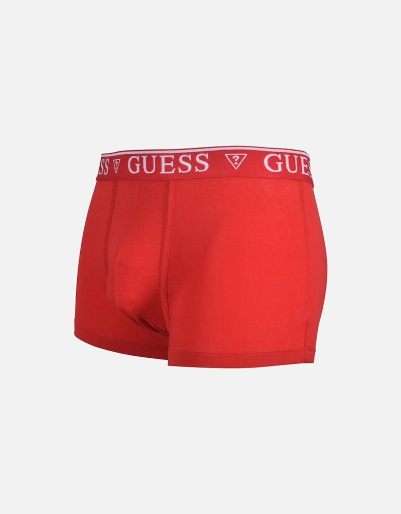 Classic Logo Organic Cotton Boxer Trunk, Rugby Red