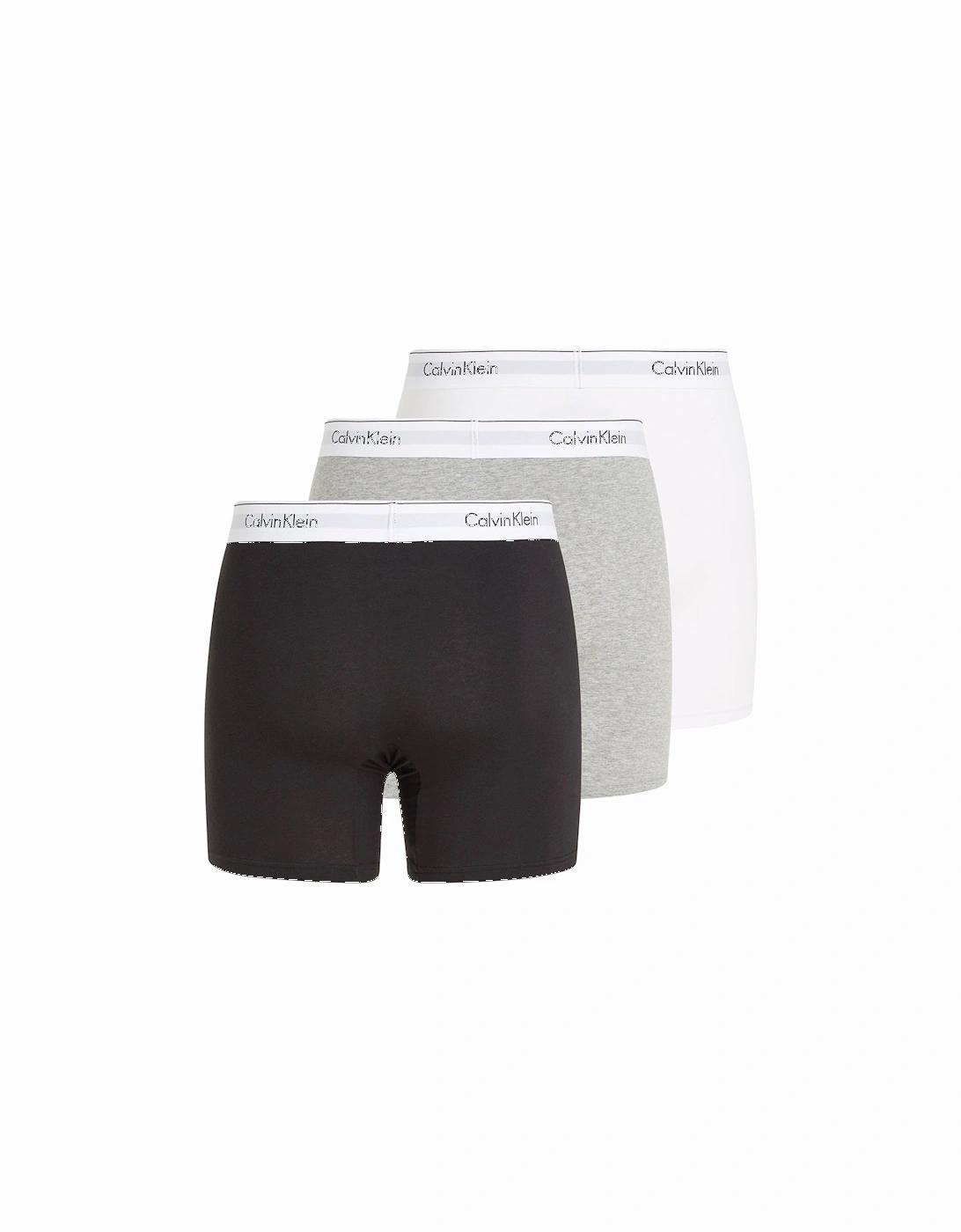 3-Pack Modern Cotton Boxer Briefs, Black/Grey/White