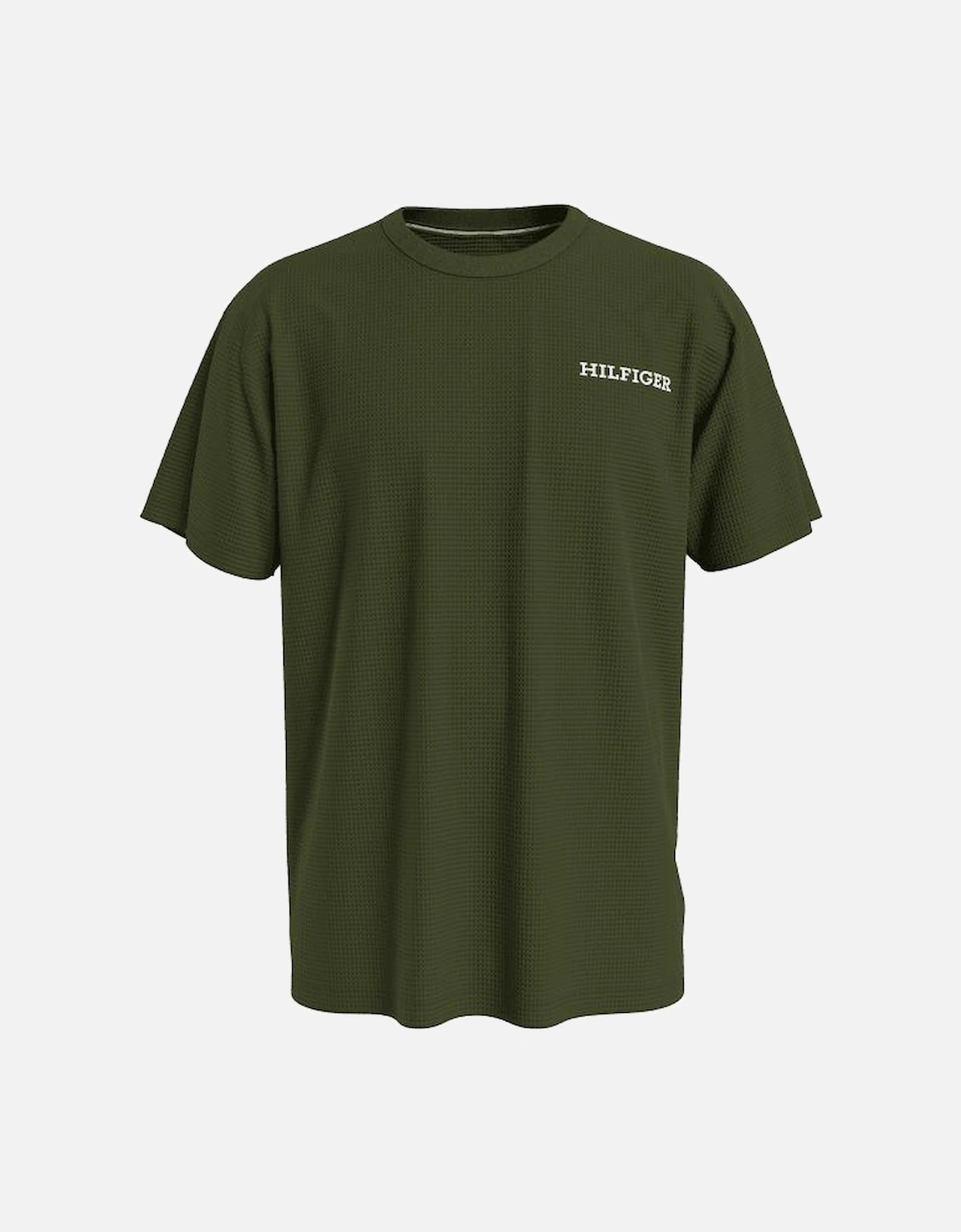 Hilfiger Logo Waffle T-Shirt, Khaki, 6 of 5