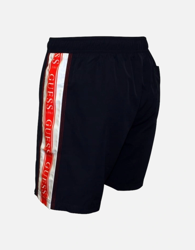 Side Logo Swim Shorts, Navy