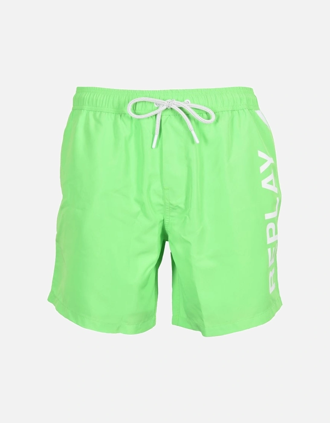 Side Logo Swim Shorts, Lime Green