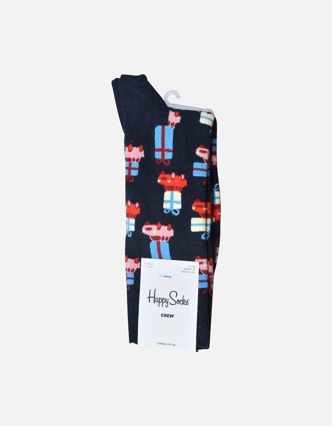 Holiday Shopping Socks, Navy/multi