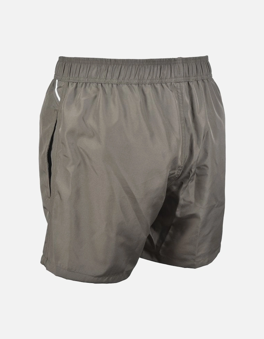 Contrast Logo Swim Shorts, Khaki