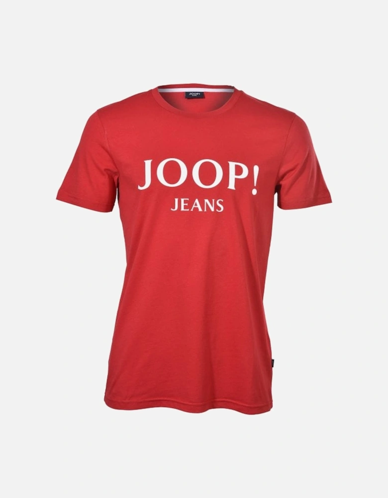 Jeans Logo Print T-Shirt, Red/white