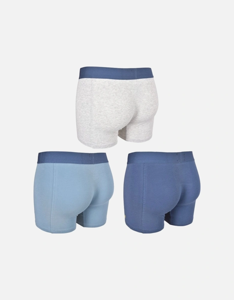 3-Pack Retro Logo Boxer Briefs, Blue/grey