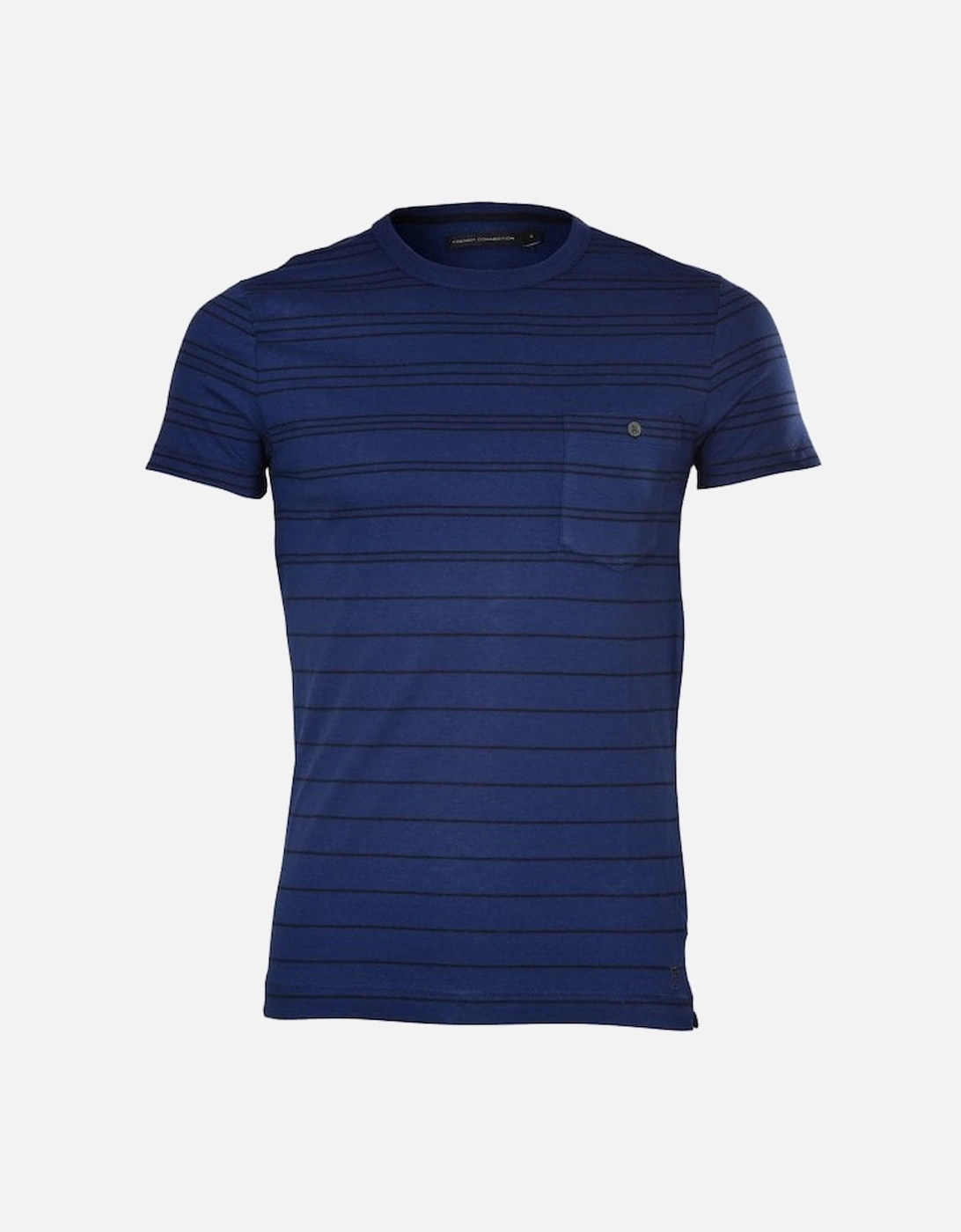 Tri-Stripe Chest Pocket T-Shirt, French Blue, 4 of 3