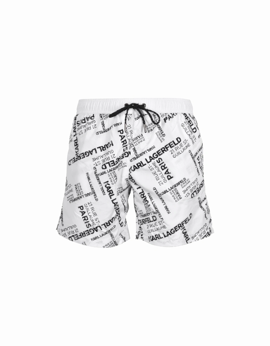 Rue St. Guillaume Swim Shorts, White, 5 of 4