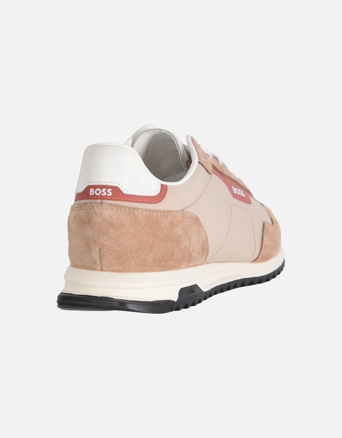 Zayn Mixed-Material Trainers, Open Beige