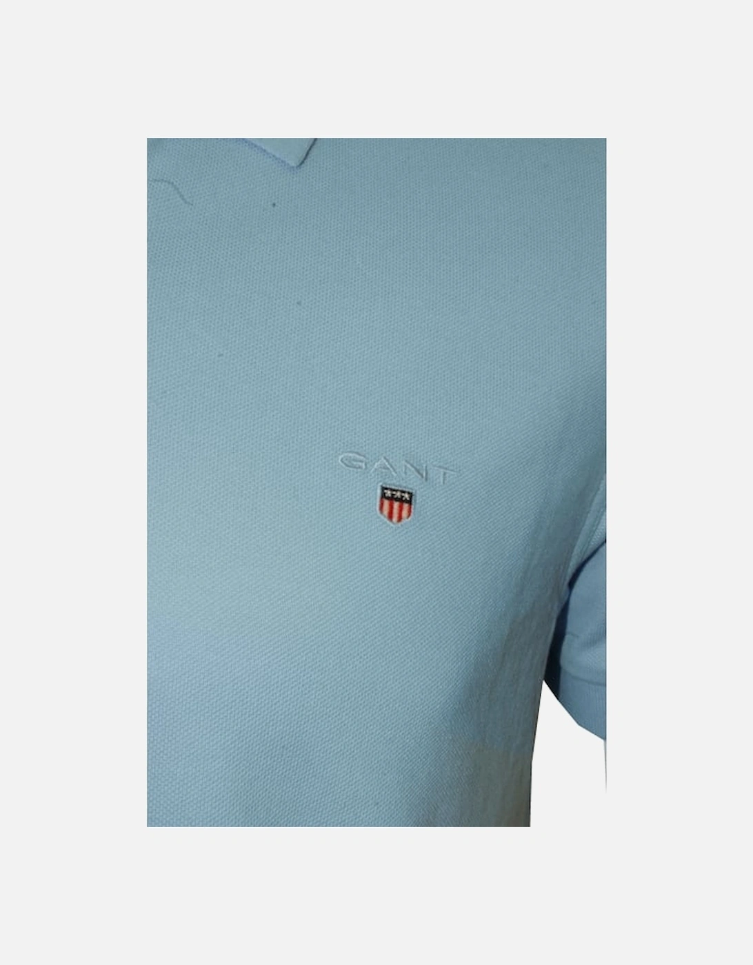 Solid Pique Polo Shirt, Capri Blue