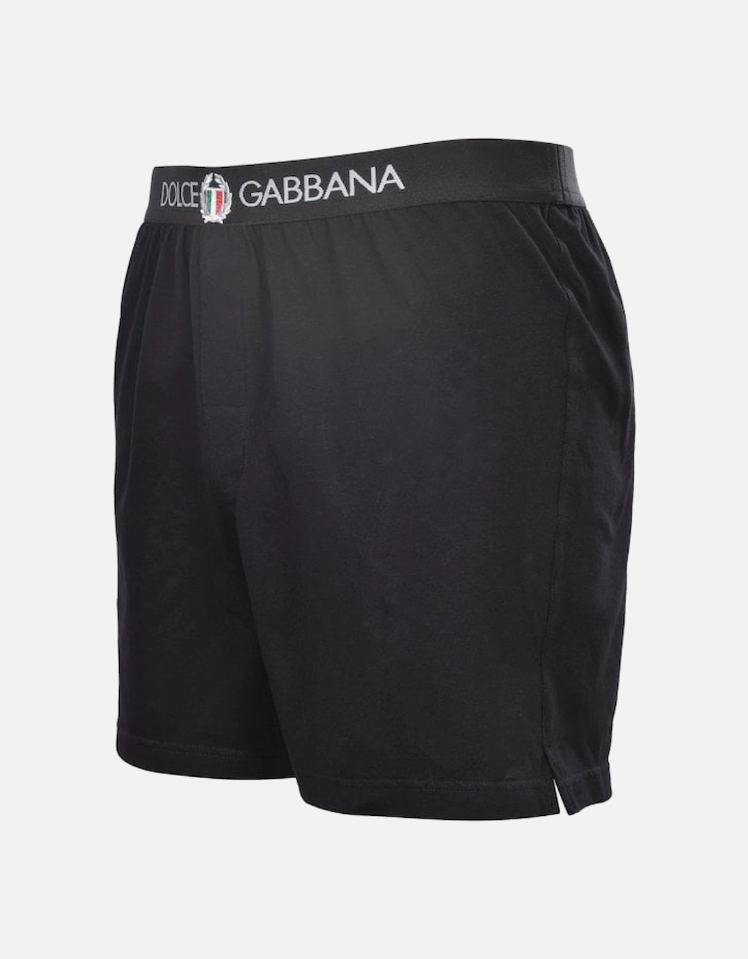 Lounge Shorts with Crest, Black