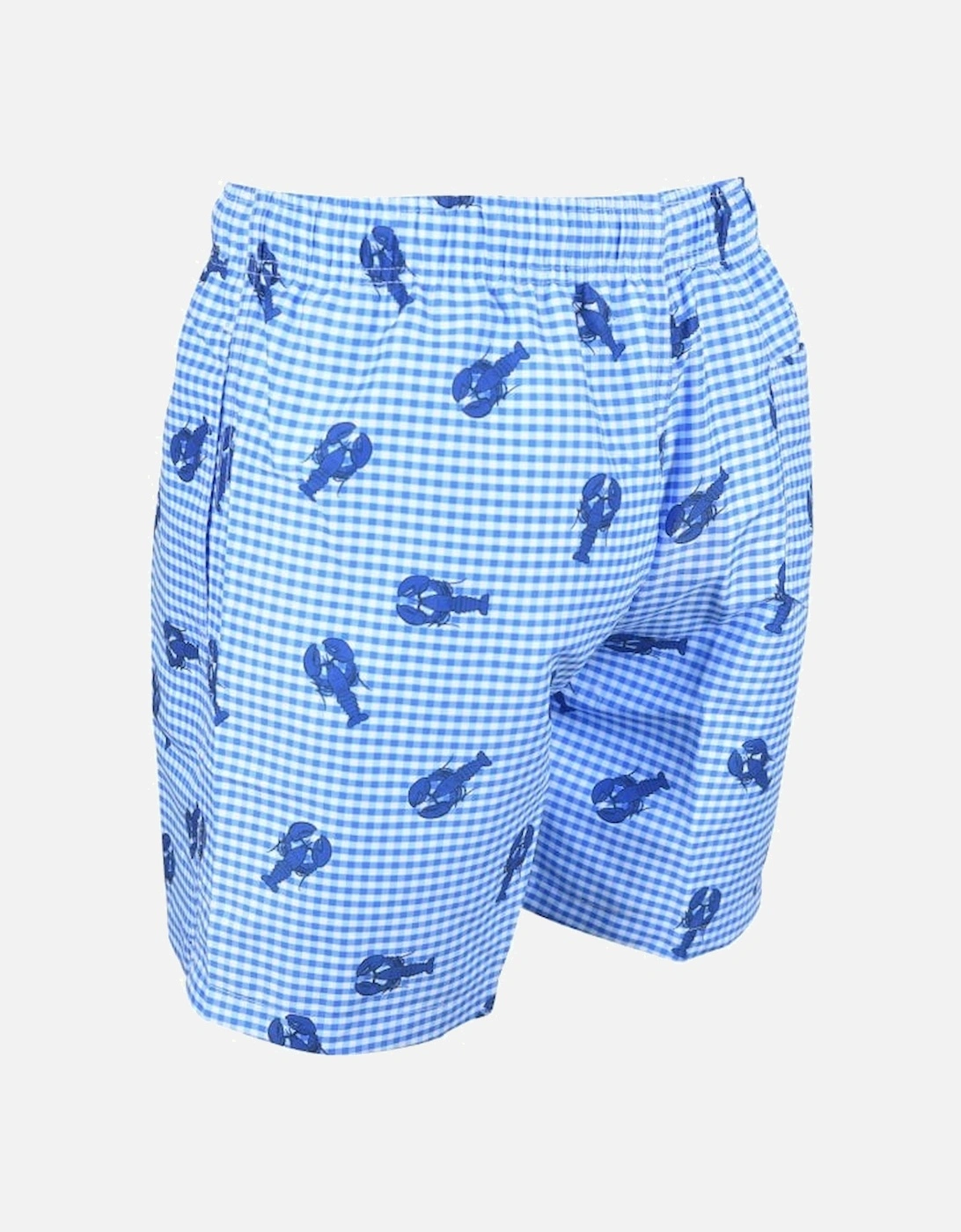 Lobster Picnic Print Swim Shorts, Blue
