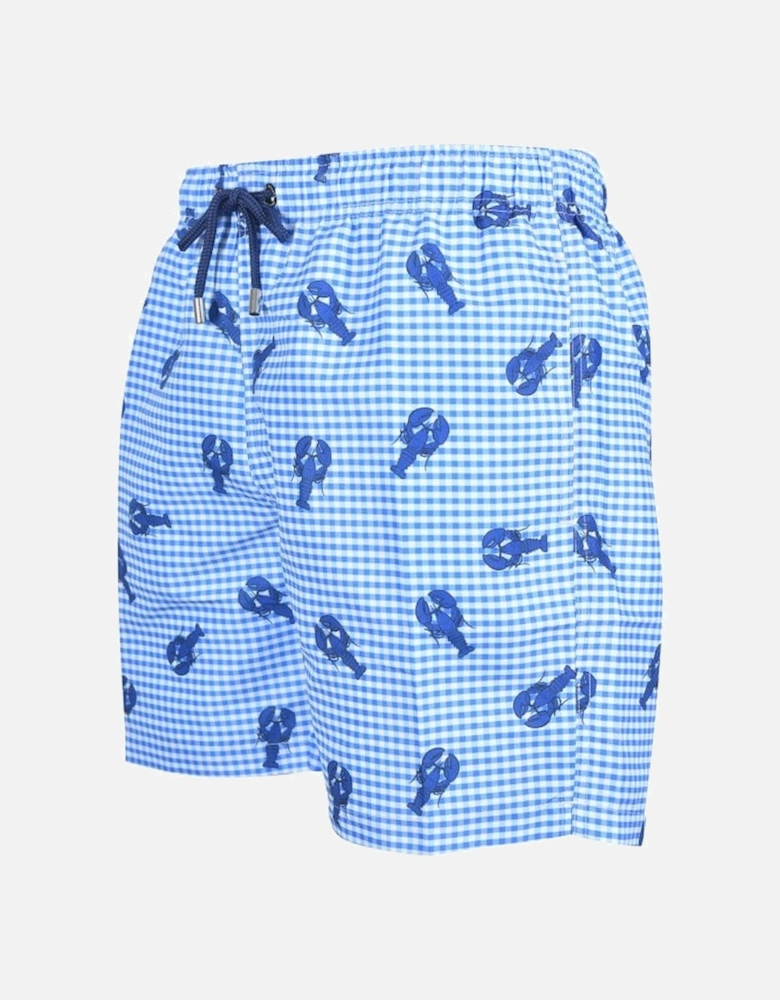Lobster Picnic Print Swim Shorts, Blue