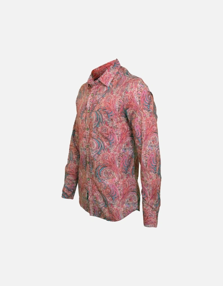 Paisley Print Shirt, Pink