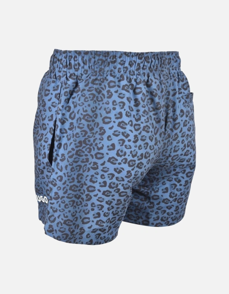 Zeb Animal Print Swim Shorts, Dark Blue
