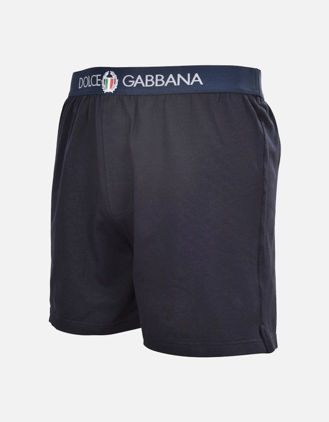 Dolce& Gabbana Lounge Shorts with Crest, Navy