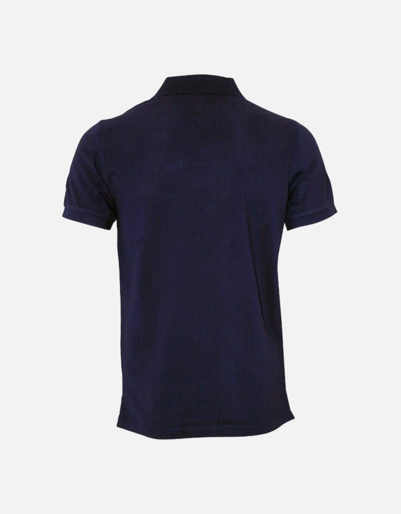 Solid Pique Polo Shirt, Evening Blue