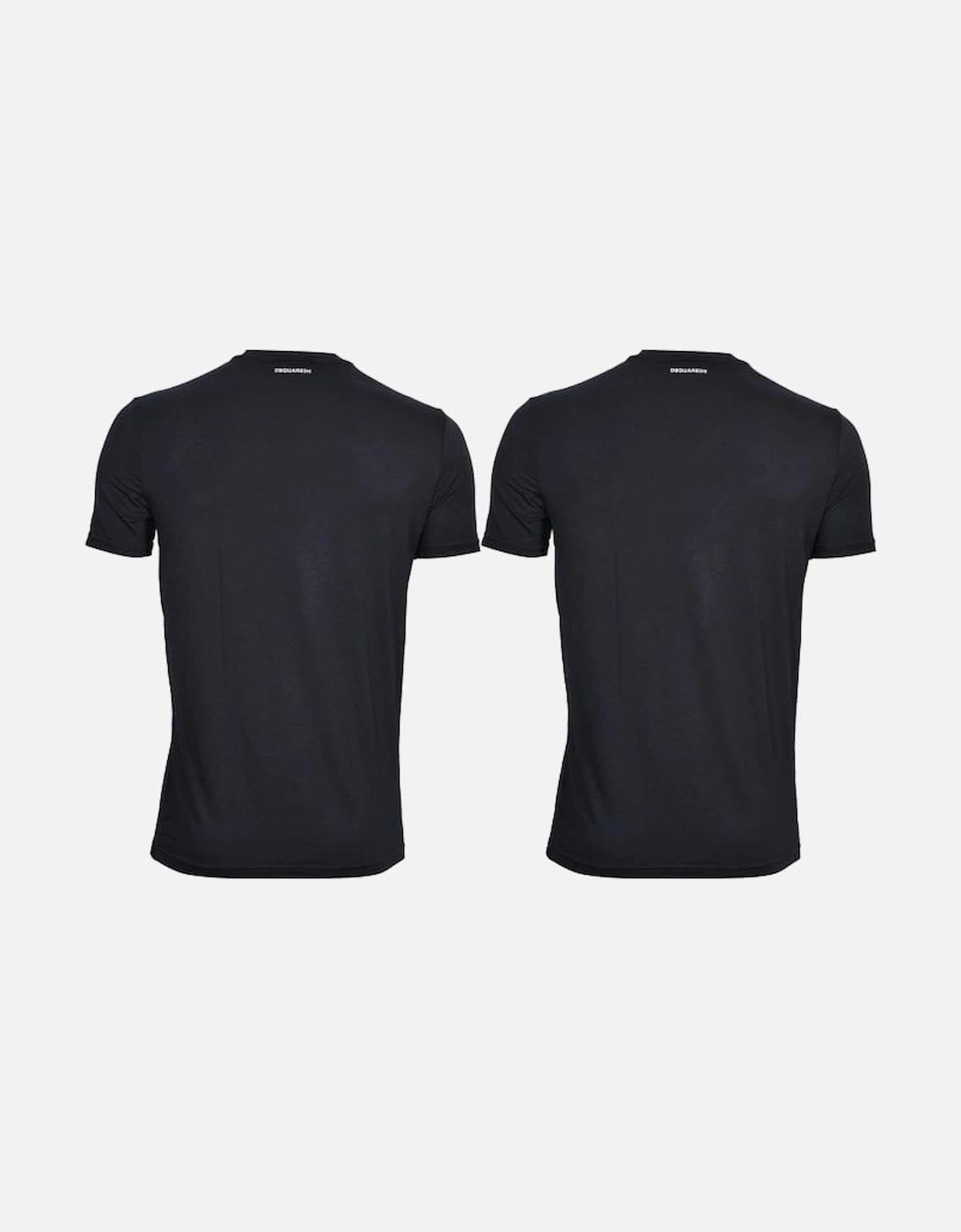 2-Pack Modal Stretch Crew-Neck T-Shirts, Black