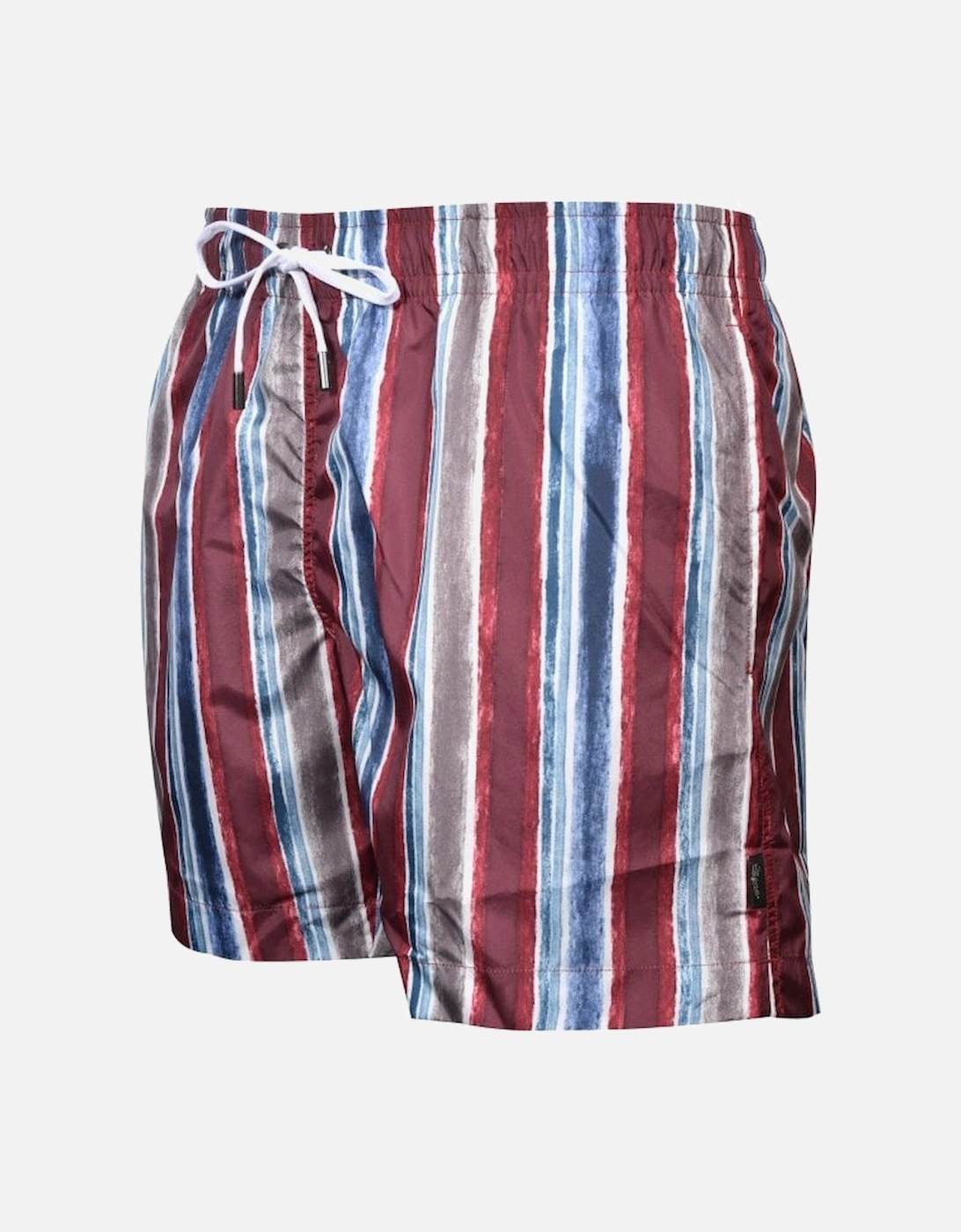 Coloured Stripes Swim Shorts, Berry