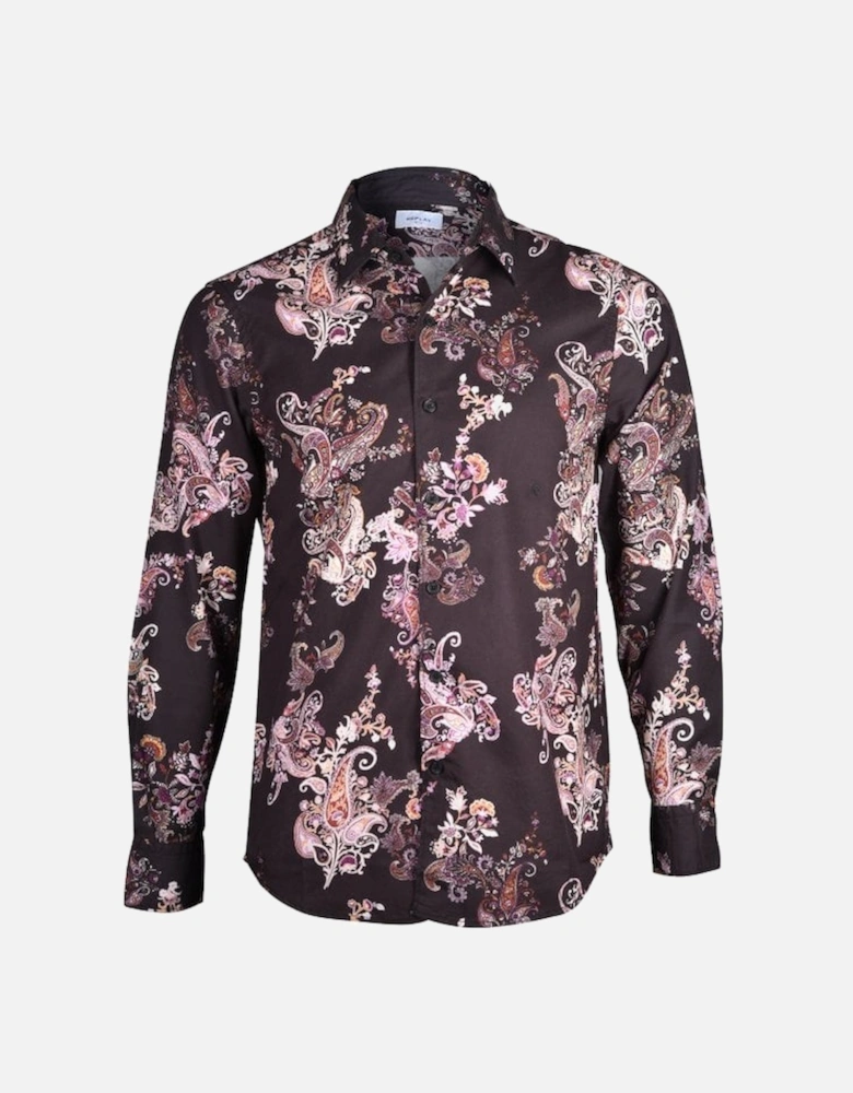 Paisley Print Shirt, Black/multi