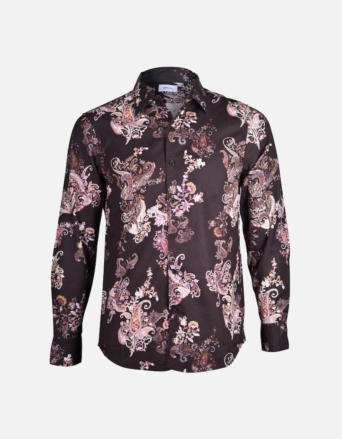 Paisley Print Shirt, Black/multi, 5 of 4