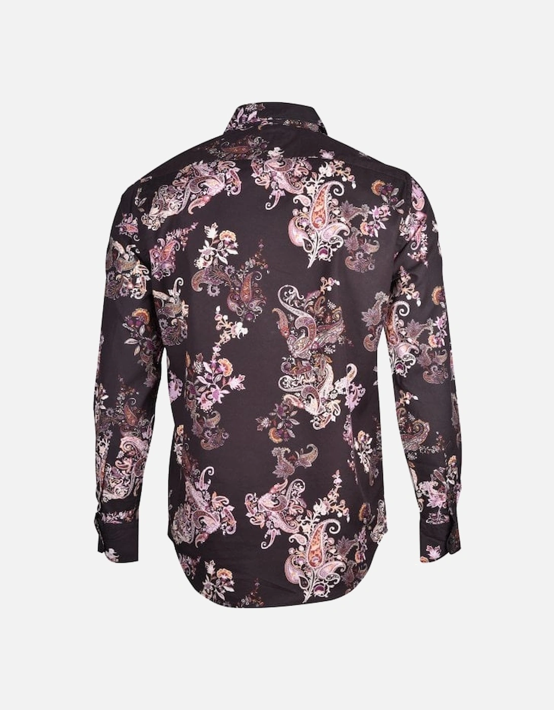 Paisley Print Shirt, Black