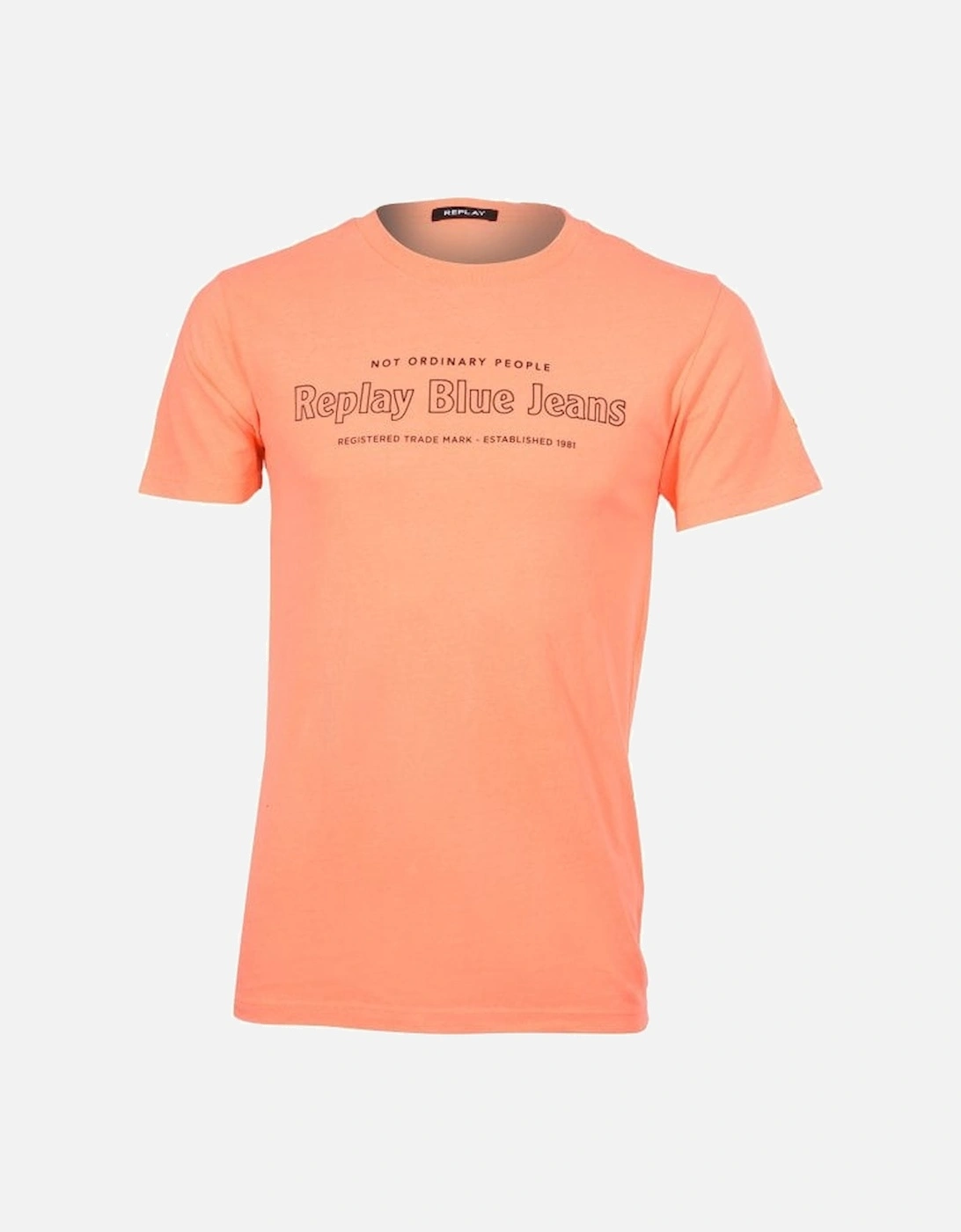 "Not Ordinary People" Logo T-Shirt, Neon Orange, 4 of 3