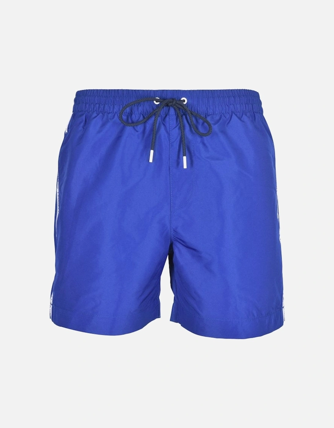 Logo Tape Swim Shorts, Mid Azure Blue