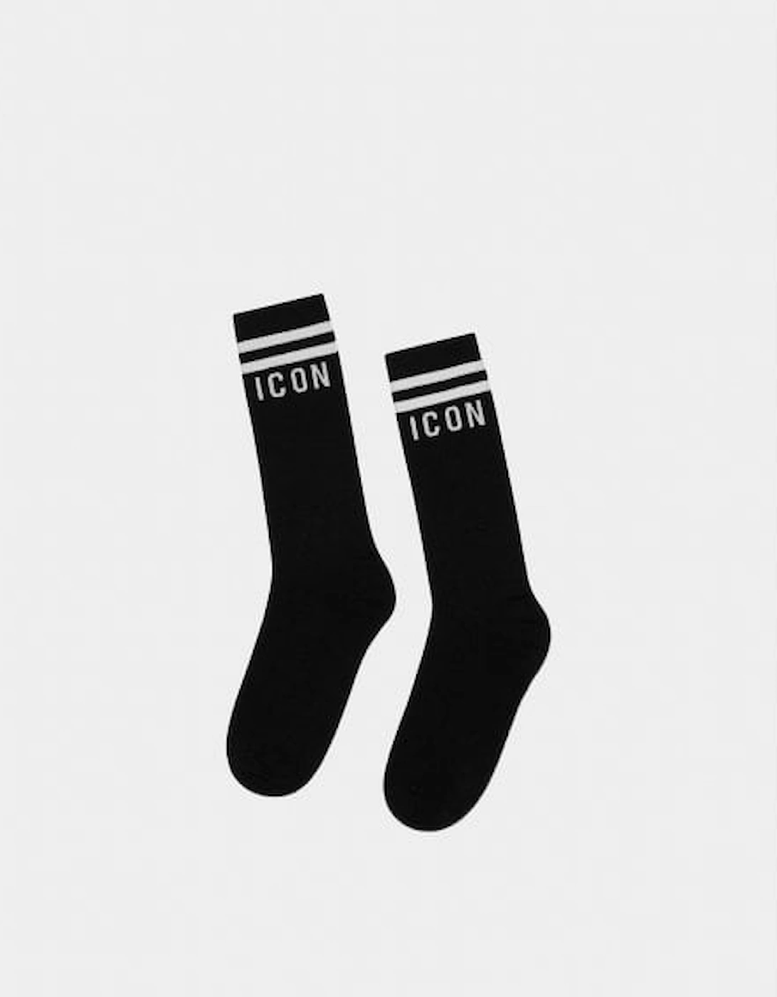 ICON Stripes Logo Sports Socks, Black/white