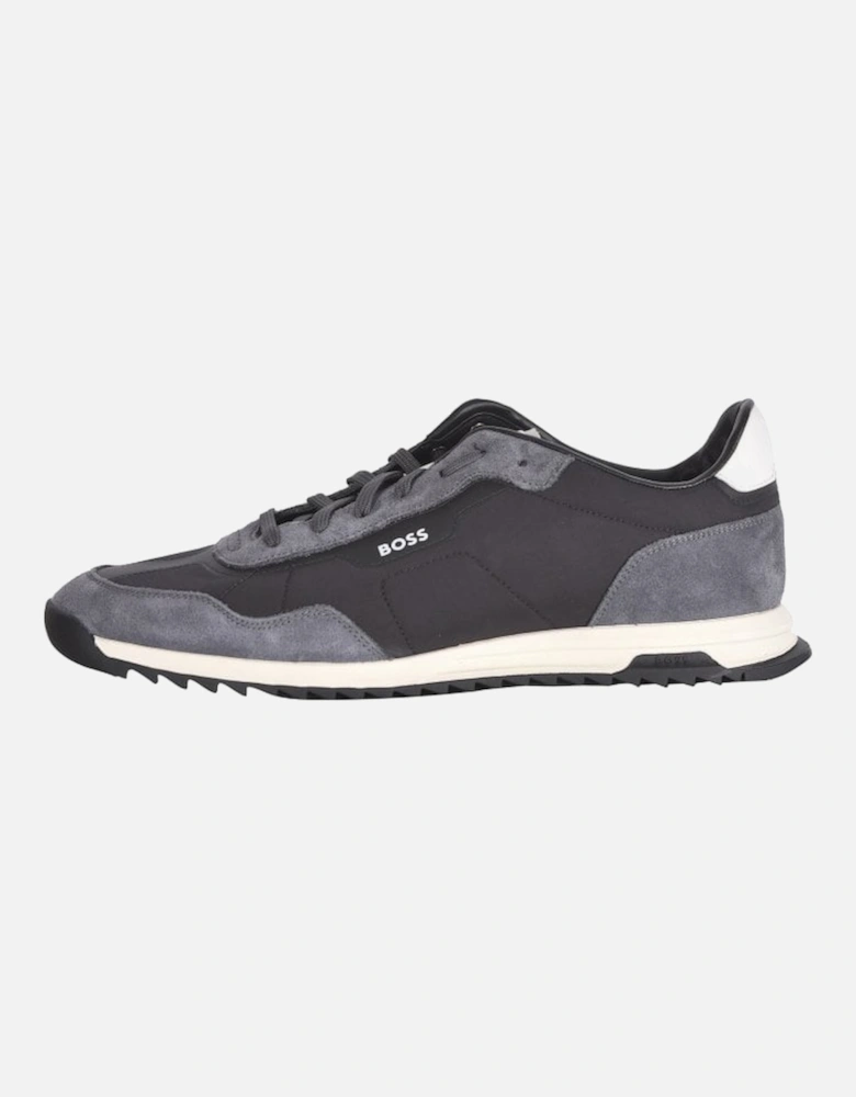 Zayn Mixed-Material Trainers, Black