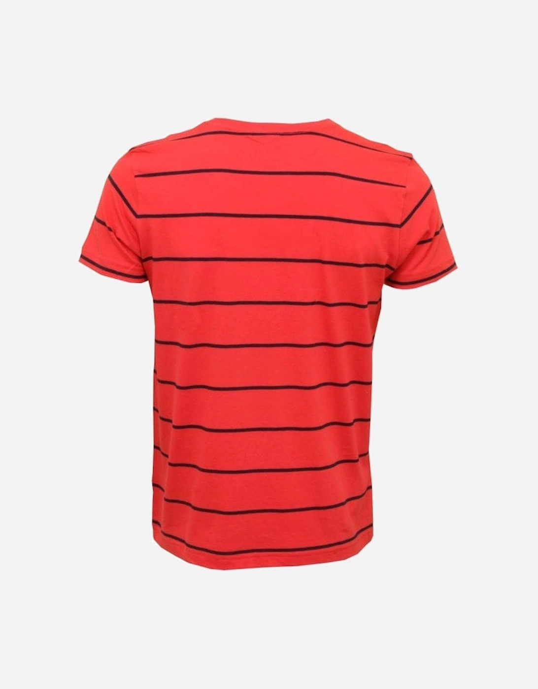 Breton Stripe Crew-Neck T-Shirt, Watermelon Red